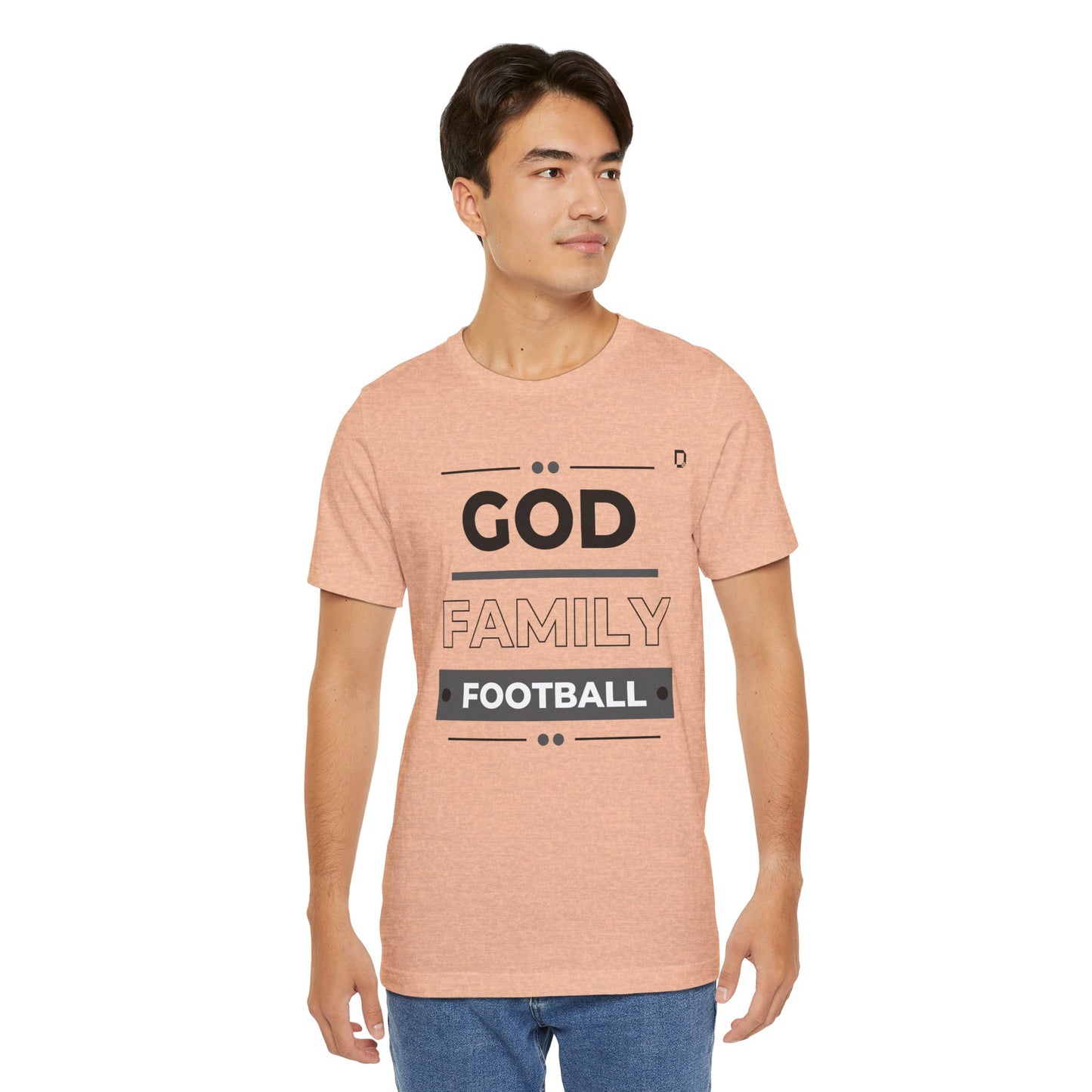 Extra Soft Football T-shirt God Family Football