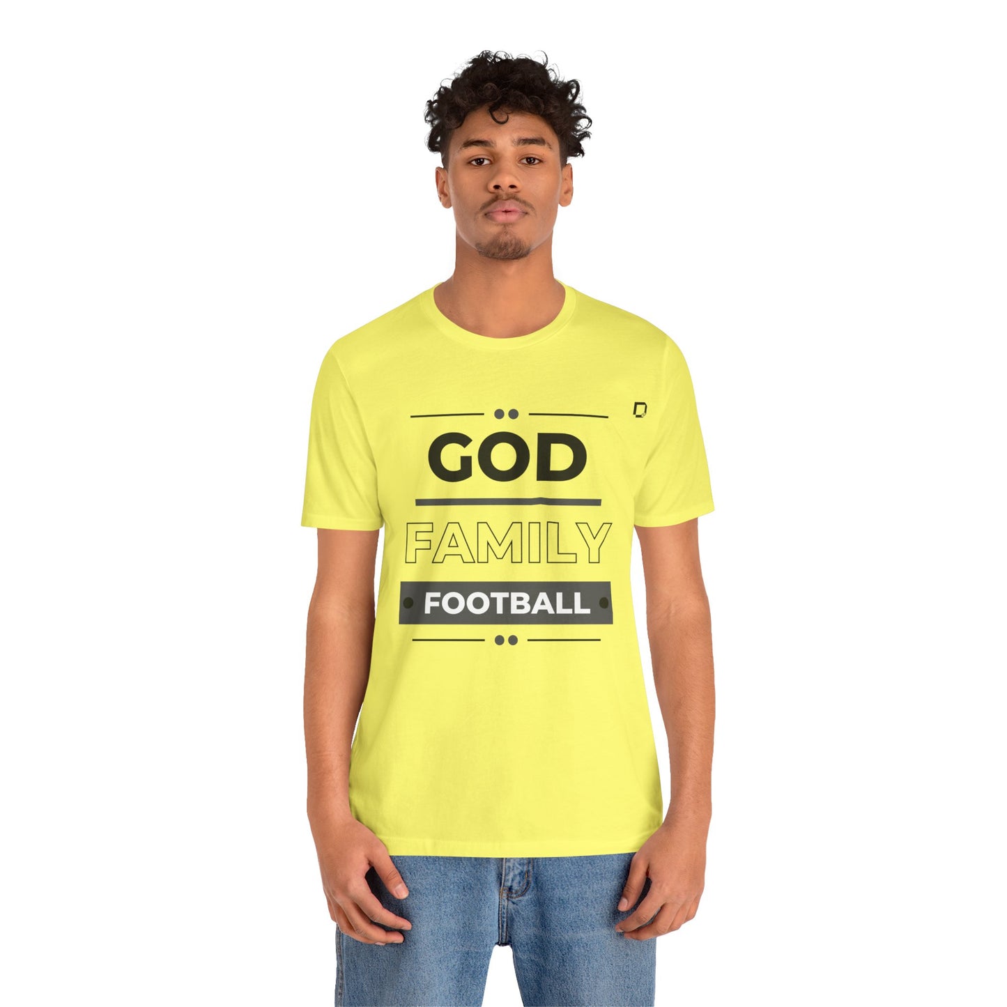 Extra Soft Football T-shirt God Family Football