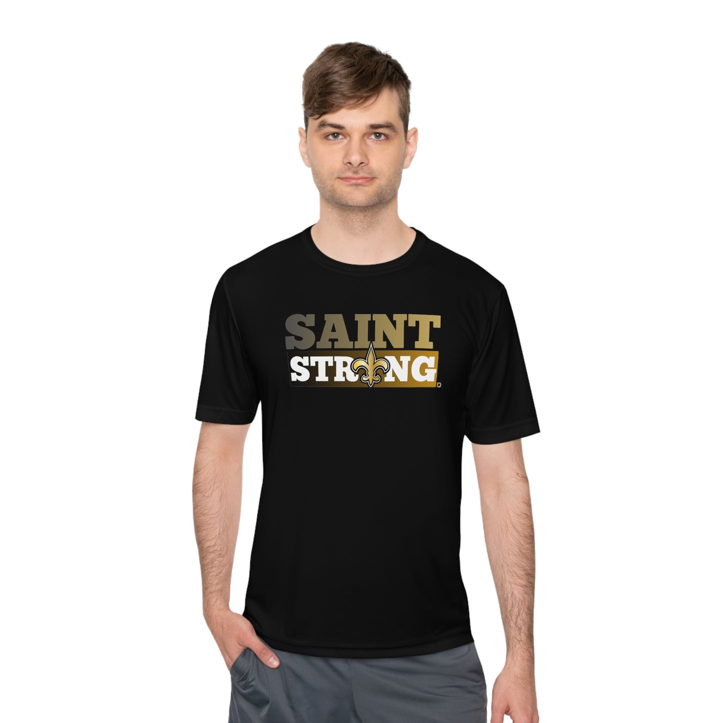 Unisex (Men's Sizing) Moisture Wicking Tee PSYA Saint Strong