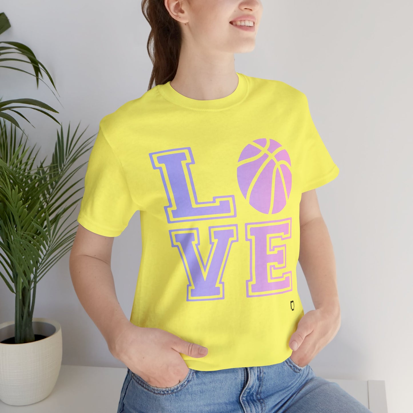 Adult Unisex Extra Soft Short Sleeve Tee Love Basketball