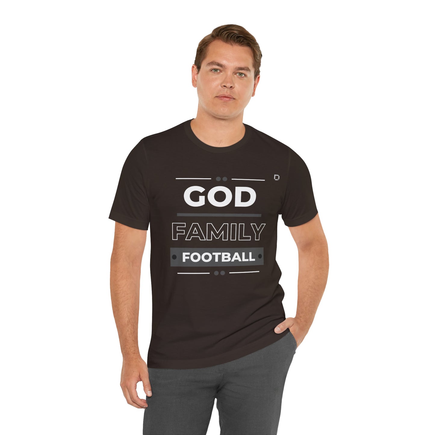 Extra Soft Football T-shirt God Family Football