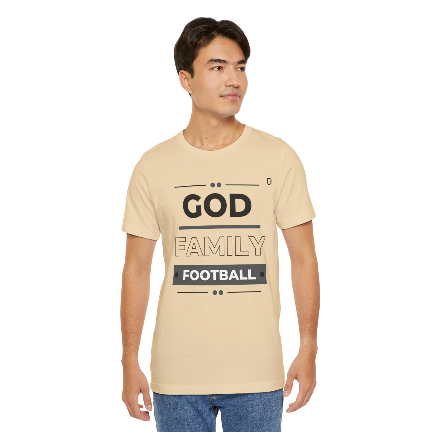 Extra Soft Football T-shirt God Family Football