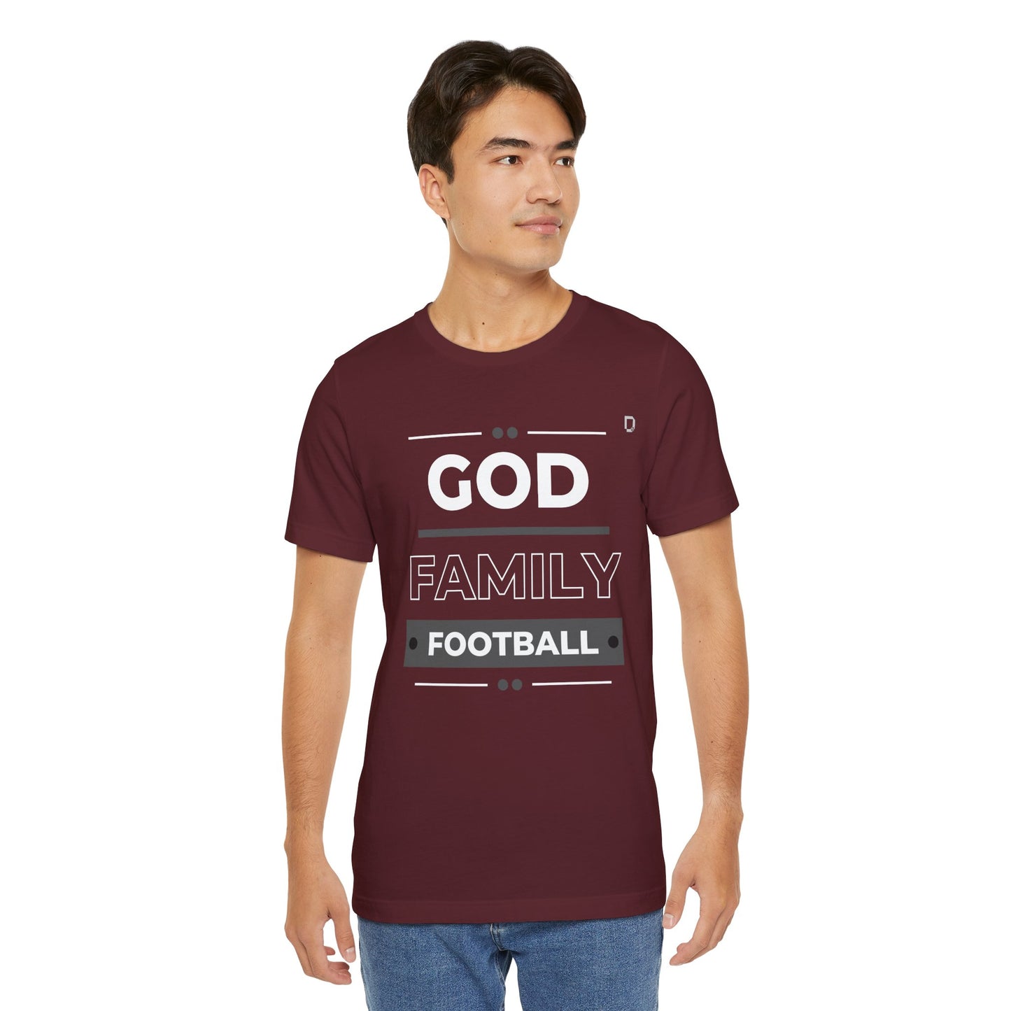 Extra Soft Football T-shirt God Family Football