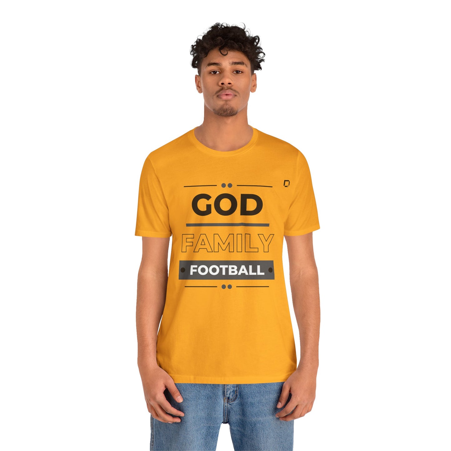 Extra Soft Football T-shirt God Family Football