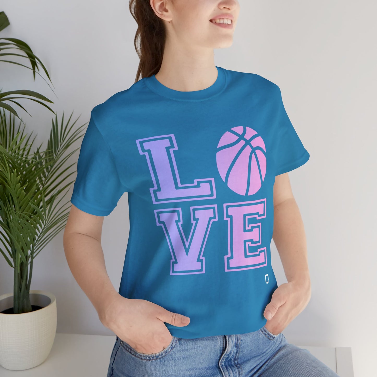 Adult Unisex Extra Soft Short Sleeve Tee Love Basketball