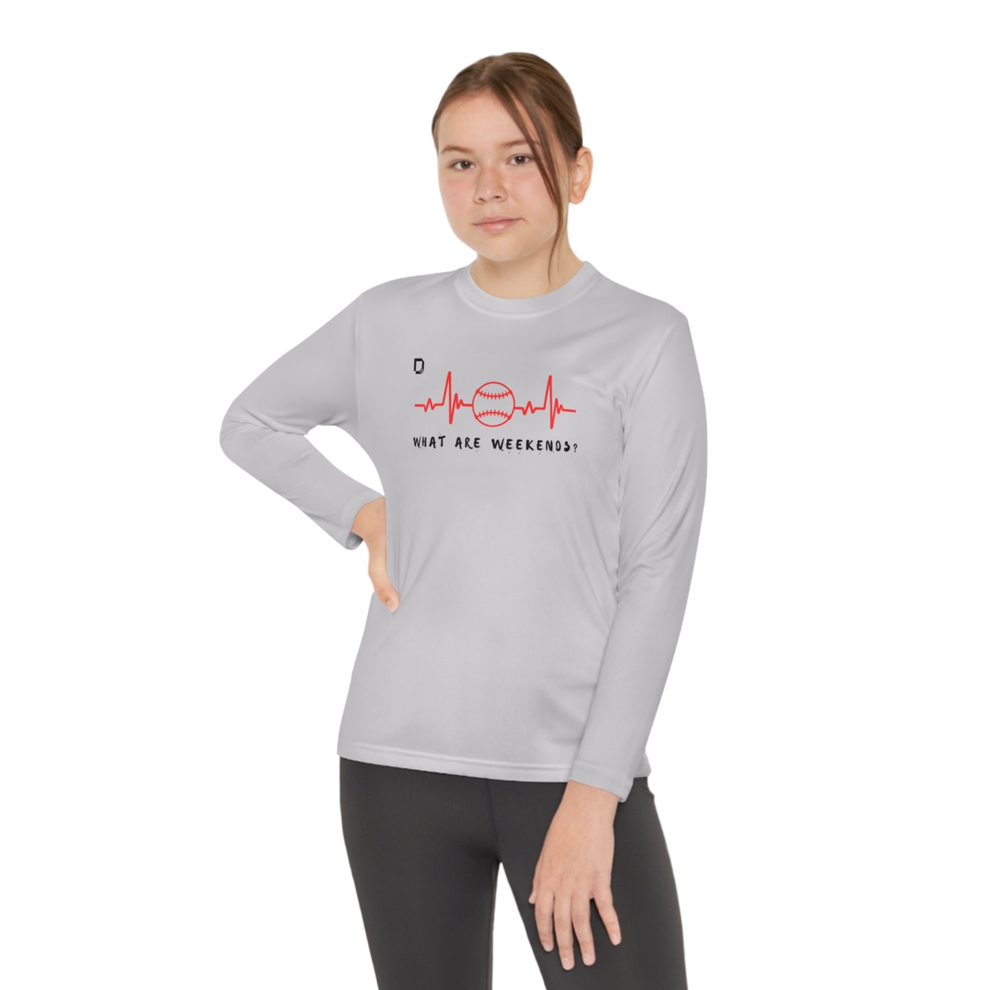 Youth Long Sleeve Soft Polyester What are Weekends Baseball