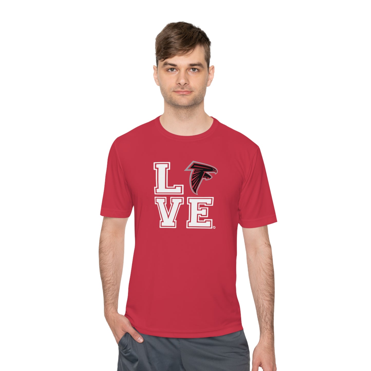 Unisex (Men's Sizing) Moisture Wicking Tee OPFYA LOVE Falcons