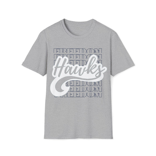 Unisex (Men's Sizing) Softstyle Tee Freedom ES Hawks White Shadow Overwrite