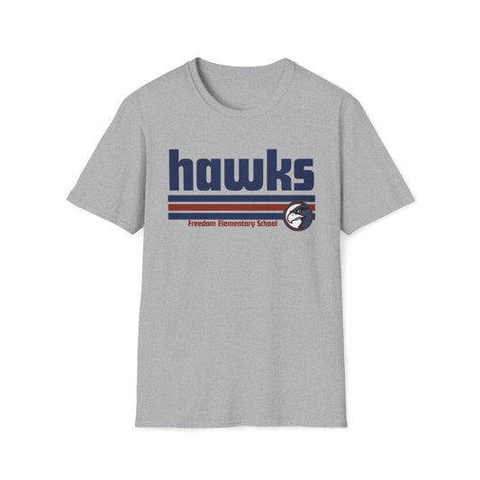 Unisex (Men's Sizing) Softstyle Tee Freedom ES Hawks Retro