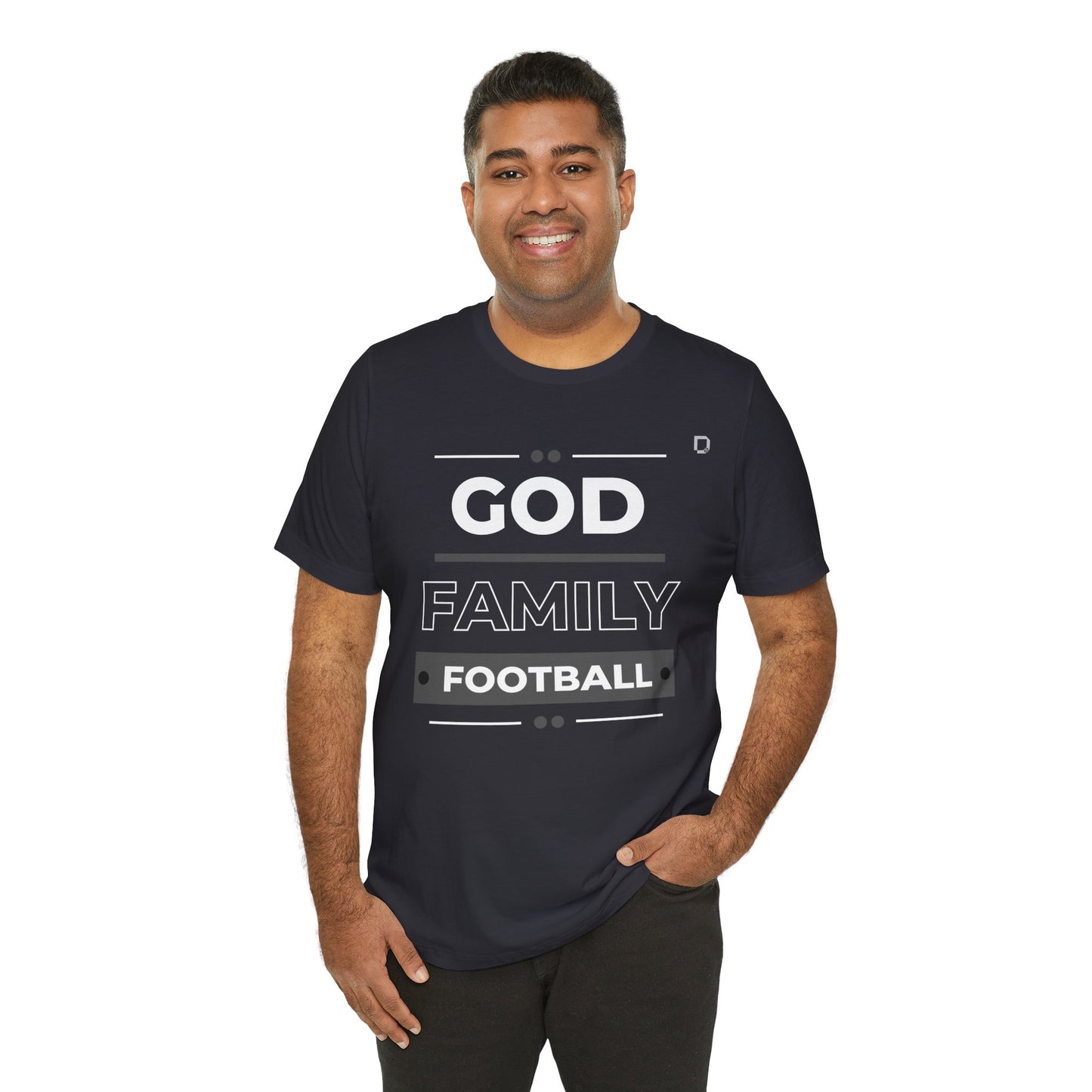 Extra Soft Football T-shirt God Family Football