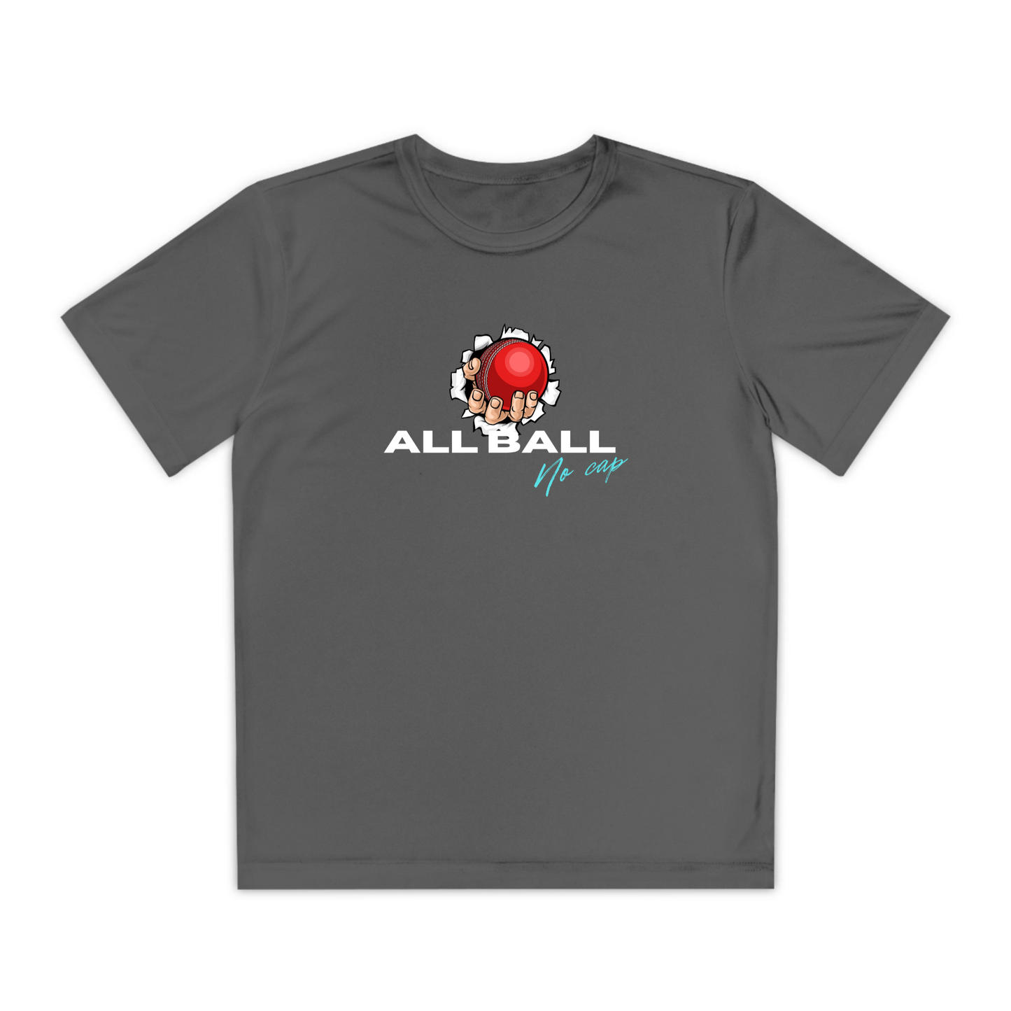 All Ball No Cap_Youth Sport-Tek Moisture-Wicking T-Shirt