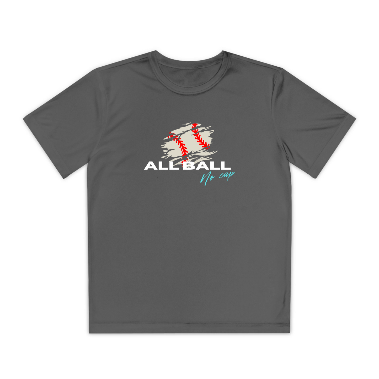 All Ball No Cap_Youth Sport-Tek Moisture-Wicking T-Shirt