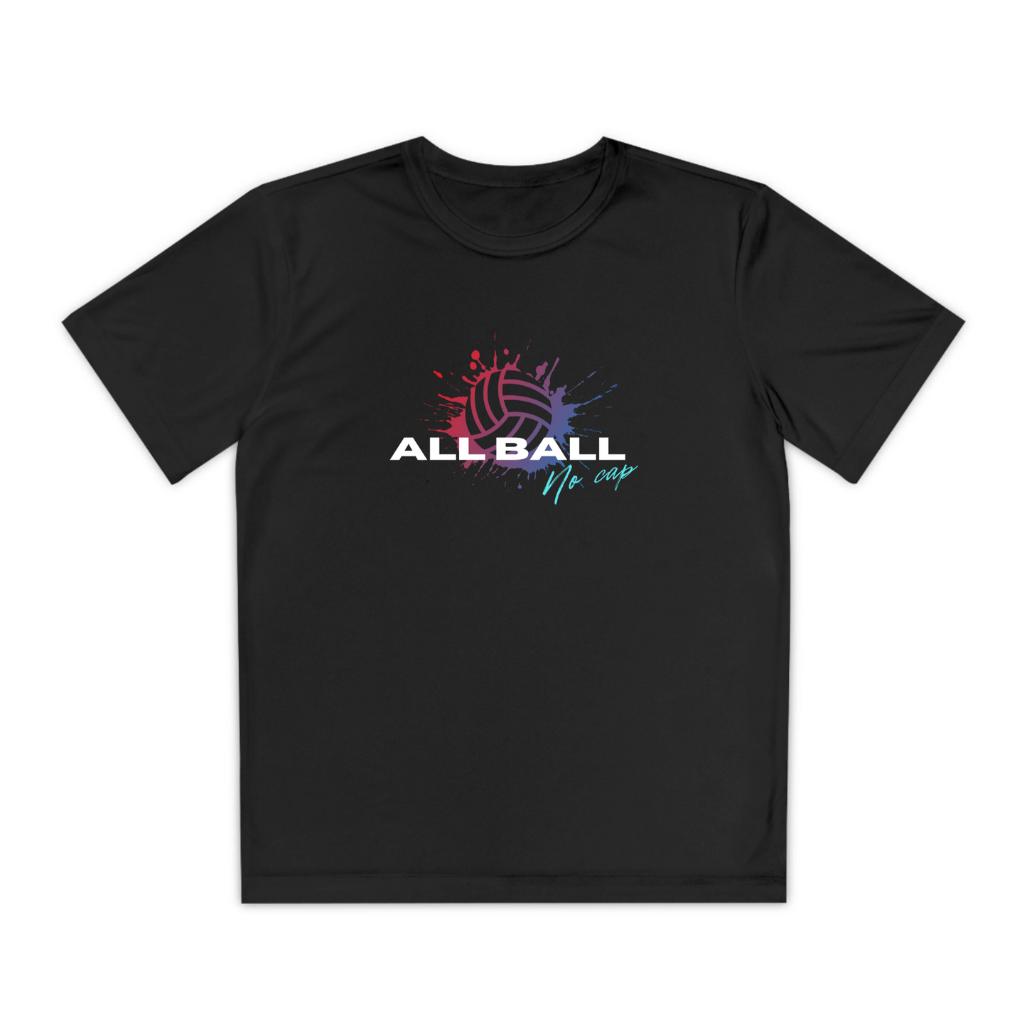 All Ball No Cap_Youth Sport-Tek Moisture-Wicking T-Shirt