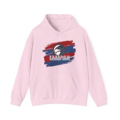 Unisex Heavy Blend Hoodie Freedom ES Blue Red Scribble